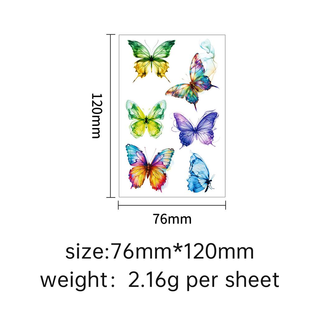 's New Fluorescent Butterfly Tattoo Sticker Music Festival KTV Concert Party Disposable Waterproof