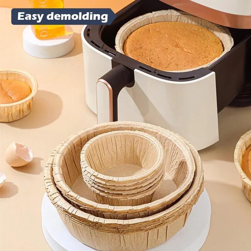 10Pcs/set High Temperature Resistance Disposable Cake Molds Oil Proof Air Fryers Liner Paper Molds