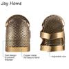 14Pcs Sewing Thimble Set Metal Copper Finger Protector Thimble Leather Coin Quilting Thimble Pad for Hand Embroidery Sewing Tool