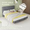 Modern minimalist soft bed, 140*200CM, grey, multifunctional bedroom furniture, low box bed frame without lifting rod, include140*200cm mattress.