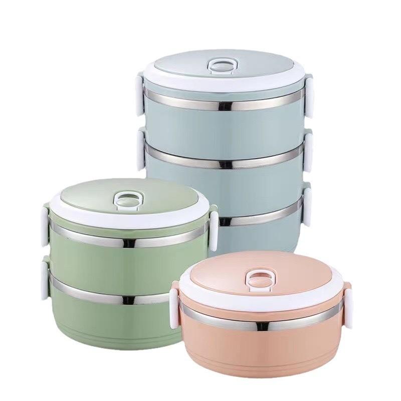 Double-Layer Insulated Stainless Steel Lunch Box for Office, School, Camping, and Picnic