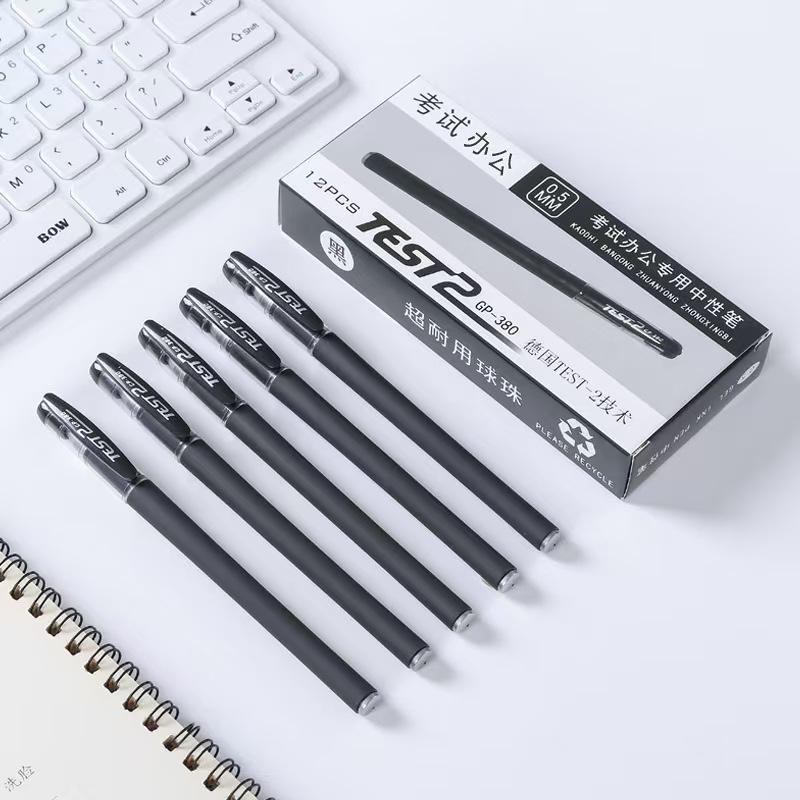 GP380 Frosted Carbon Gel Pen - 0.5mm, Ideal for Business & Student Use
