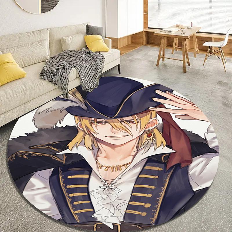 Dr. Stone Round Area Rug,Carpet Rug for Living Room Bedroom Sofa Playroom Decor,Non-slip Floor Mat5