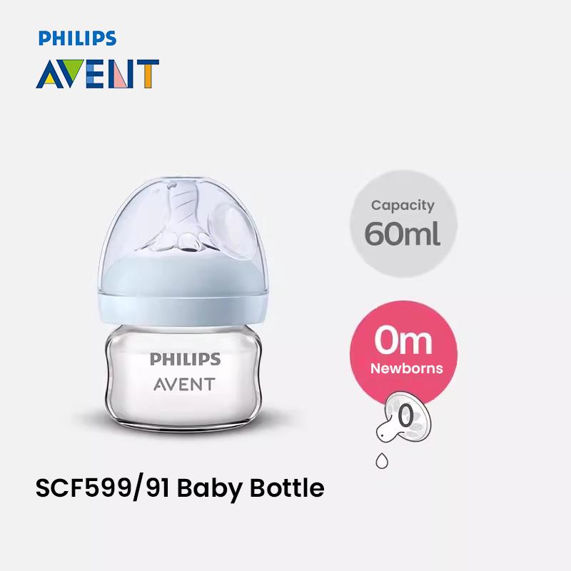 Philips AVENT Baby Bottle 60ml SCF599/91Glass Baby Bottle with Wide Caliber 0-1 Month Baby