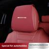 2Pcs Car Seat Headrest Cover Leather Protective Case For Mercedes Benz AMG W204 W205 W203 W211 W212 W213 W201 W210 W124 W126 W14 LJ8