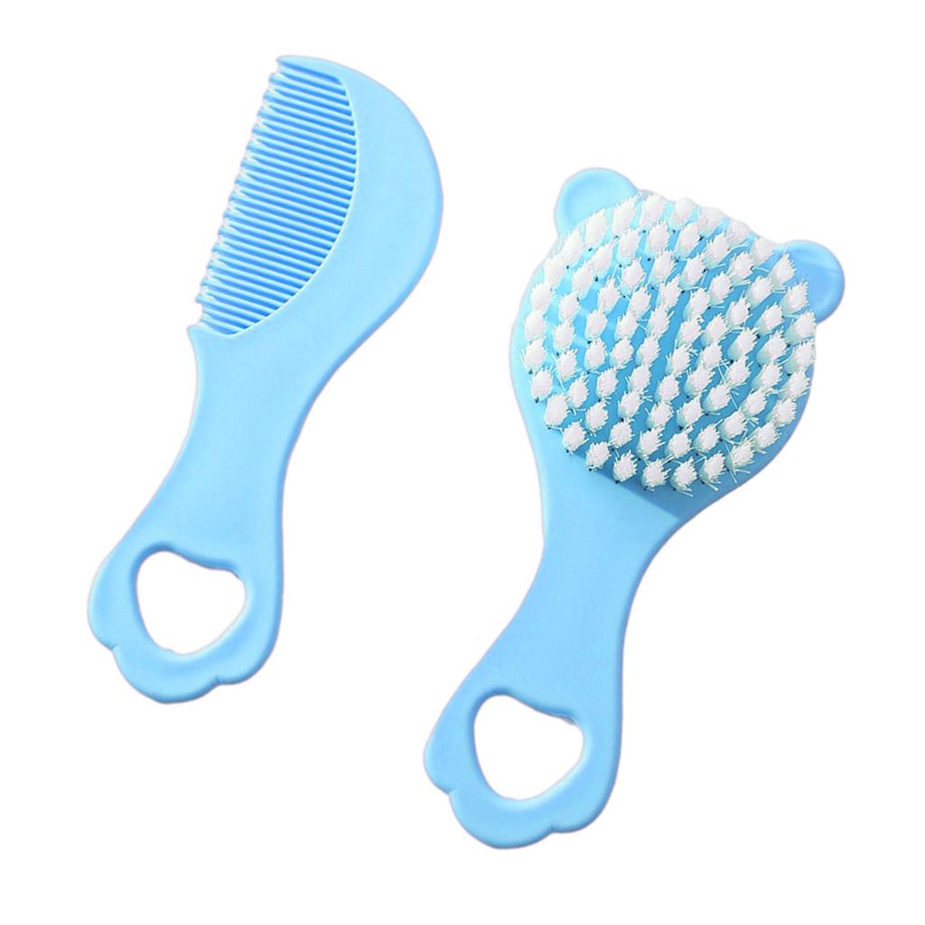 Infant Comb Kit with Hairbrush for Delicate Skin Feature Adorable Bear Pattern New Parents Essential Hair Care Supplies