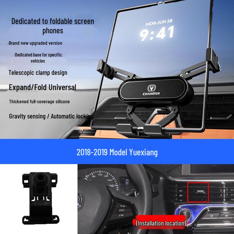 Foldable Mobile Phone Holder for Changan Eado/Deep Blue/Ounuo/CS55/Benben/CS75/Coser/Oshan Vehicles