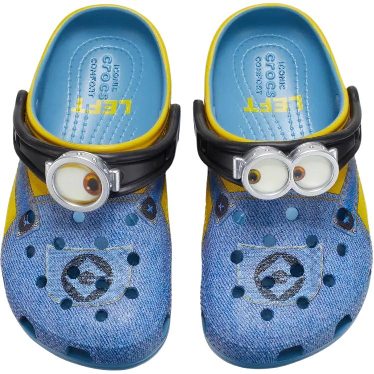 Despicable Me X Crocs Classic Clog Abrasion Resistant Low Top Toddler Shoes Blue/Yellow Infant And Toddler