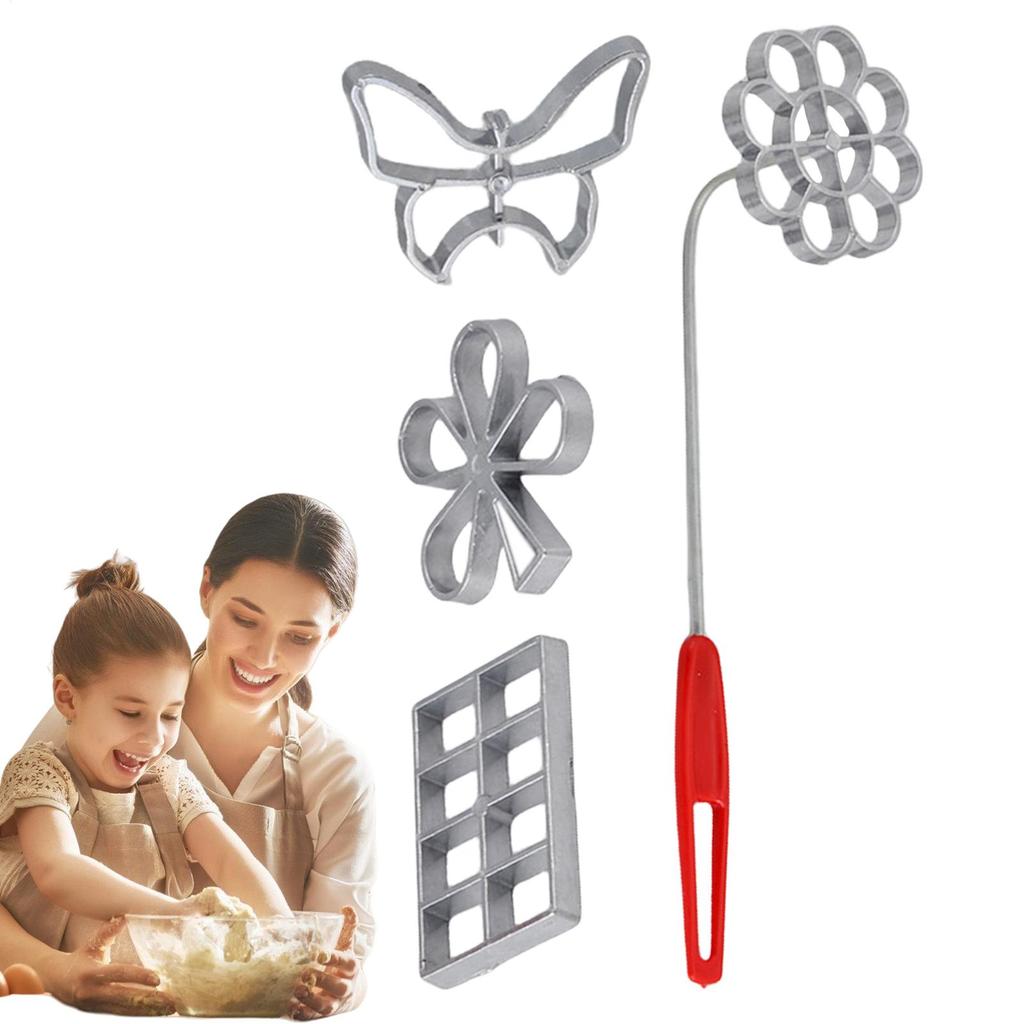 Aluminum Rosette Mold Iron Maker Waffle Alloy Frying Snack Mold Funnel Cookie Bake Mold Bunuelos Mold with Handle Waffle Molds
