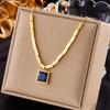 DIEYURO 316L Stainless Steel Gold Heart Pearl Pendant Necklace For Women Punk Street Rustproof Neck Jewelry Party Gift