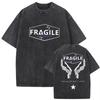 Vintage Washed Game on The Beach Print T Shirt Men Women gothic Fashion Cotton Short Sleeve T-shirt Streetwear