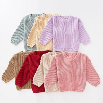 Suéter de Tricô Liso para Meninas Mais Vendido
