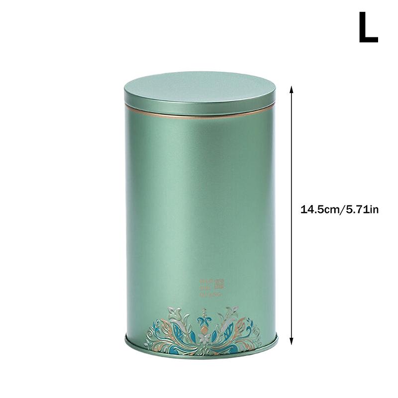 

Tinplate Tea Caddy Sealed Storage Tank Portable Travel Tea Boxes Tea Tin Containers Coffee Canister Kitchen Spice Candy Jar L зелений