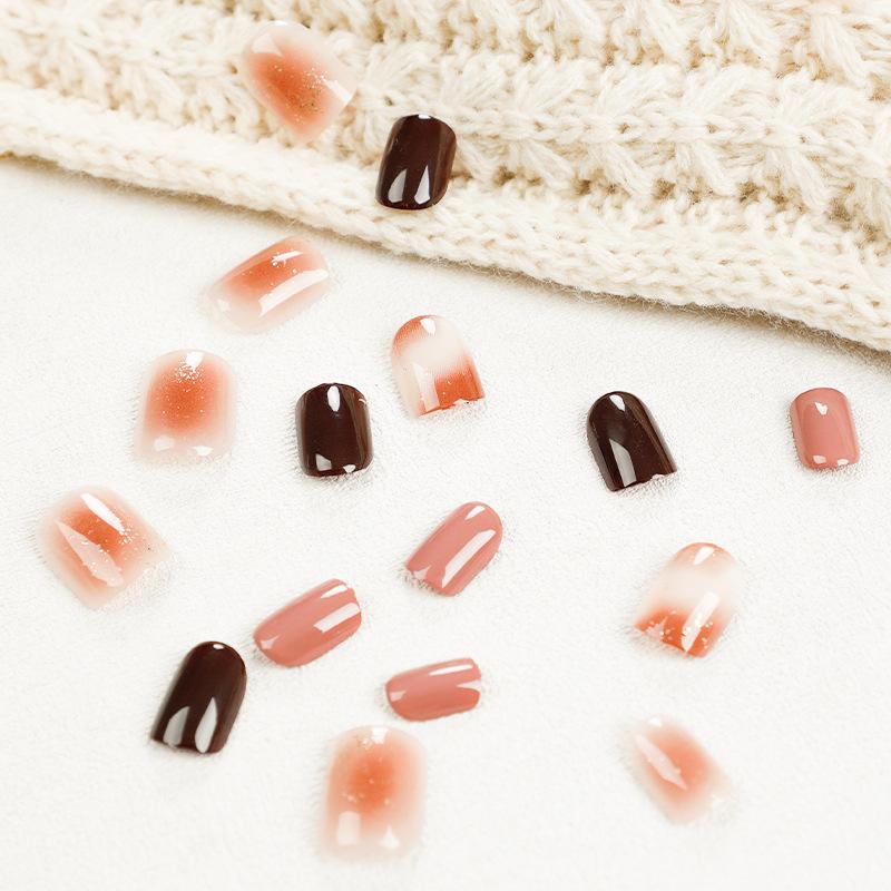 Wear Nail Art Patch Strong Tea Coffee Nail Patch White Fake Nail Art Wear Nail Nails