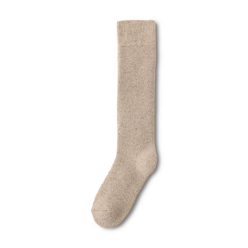 Men's Thick Wool Socks - Warm, Long, High-Top, Plus Velvet for Autumn/Winter