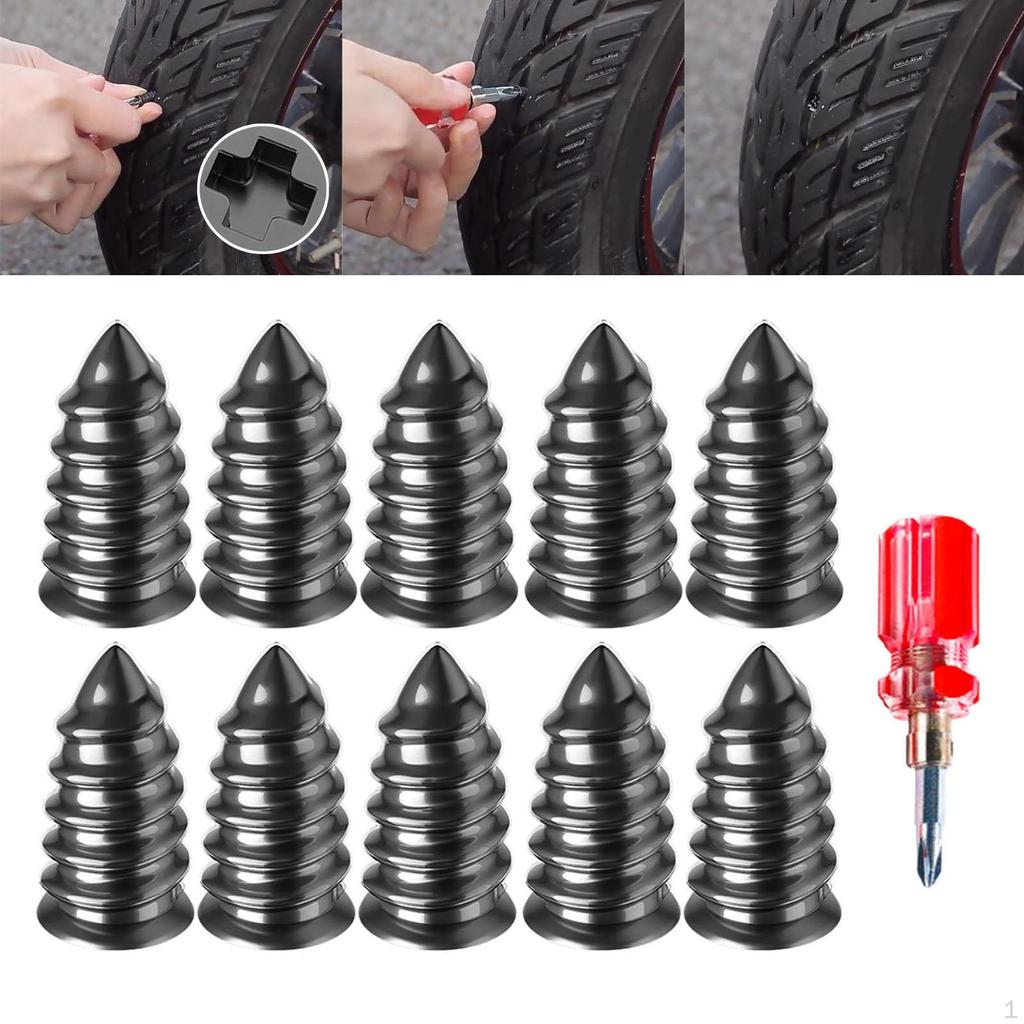 10 stück Reparatur Reifen Gummi Nagel, Vakuum Kits, mit Schraubendreher, Stecker Kit Schnelle