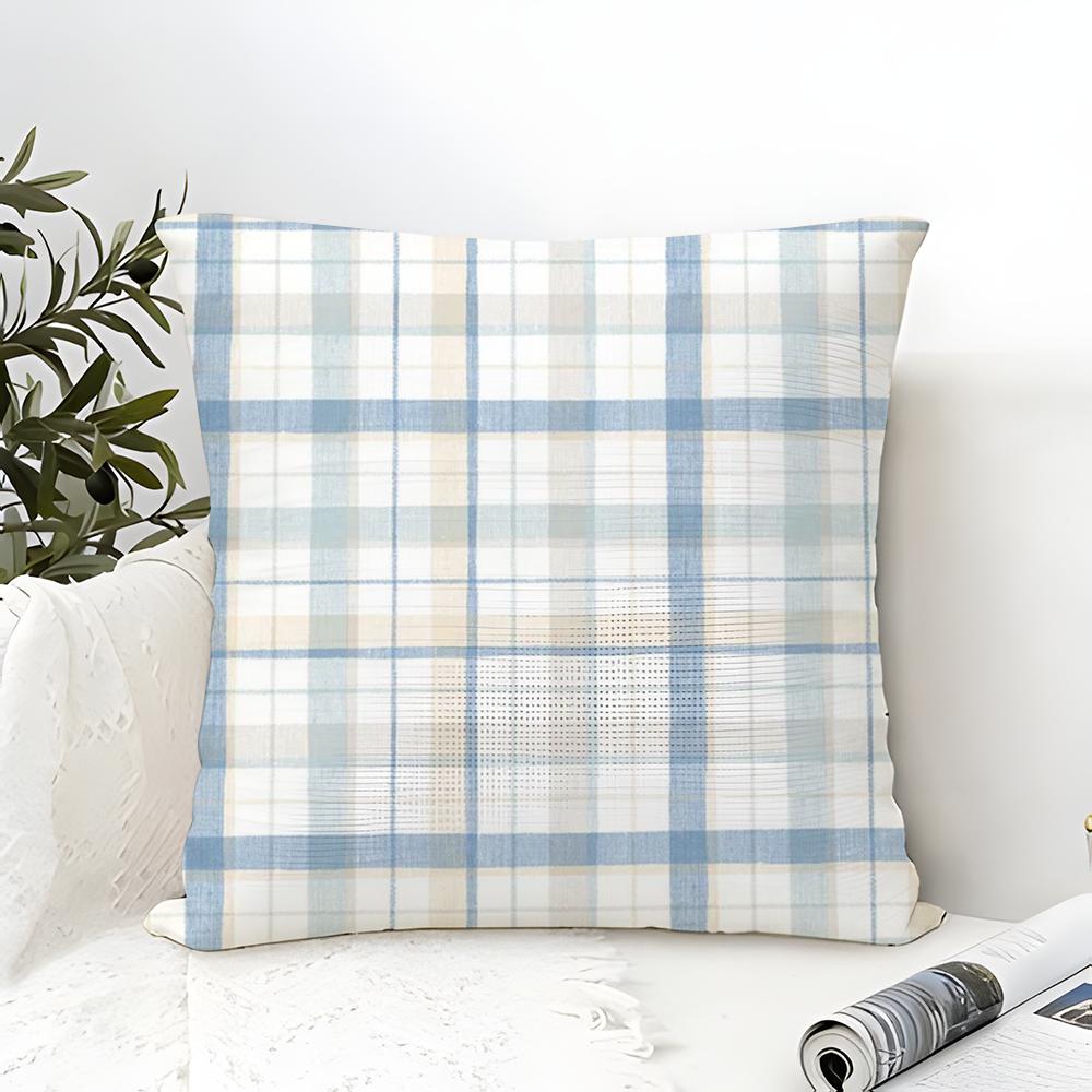 Classic Retro Checkered Pattern Pillow Case linen pillow case sofa home decor cushion cover cushion cove