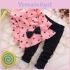 Kleidung Herzförmige Baby-Sets Joliannss Print Schleife Niedlich 2-teiliges Kinder-Set T-Shirt Hose