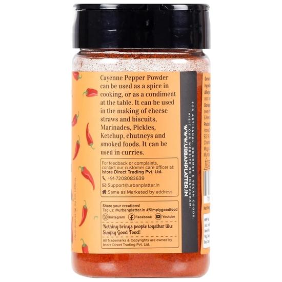 Urban Platter Prášek z kajenského pepře, 80g [Pikantní a uzený pepřový prášek]