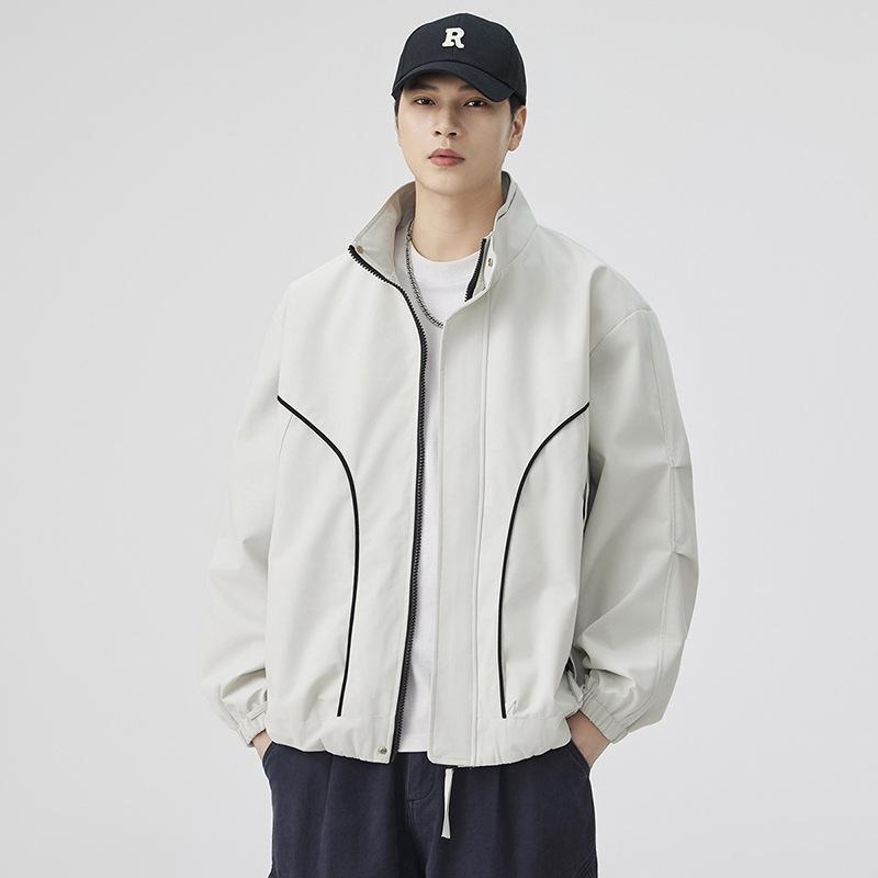 Stand-up Collar Jacket Men's Autumn and Winter Jacket New Loose Leisure High Street Handsome Joker Teenagers