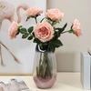 Real Touch Artificial Rose Flower 24.8" Long Stem Fake Rose Flower Realistic Big Bloom Rose Bouquet for Wedding Party Floral Arrangement Vase Decor
