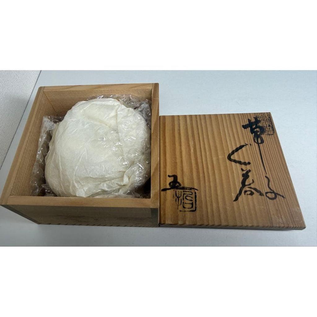 Used #A02 Echizen old kiln, Satoshi Goto's work, "Soshi", sake cup, paulownia box included