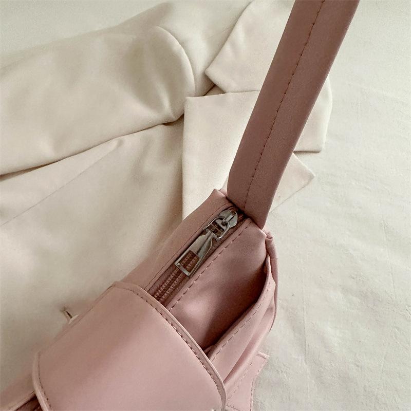 French Niche Underarm Bag Women's 2025 New Trendy Fashion Korean Version Small Square Bag Versatile Shoulder Bag Pleated Bag