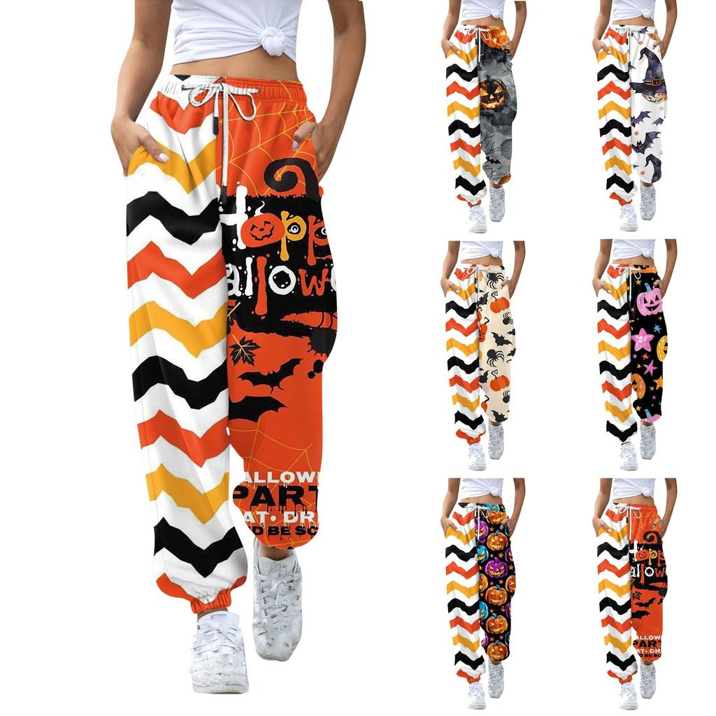 Dammode Casual Byxor med Halloween-tryck