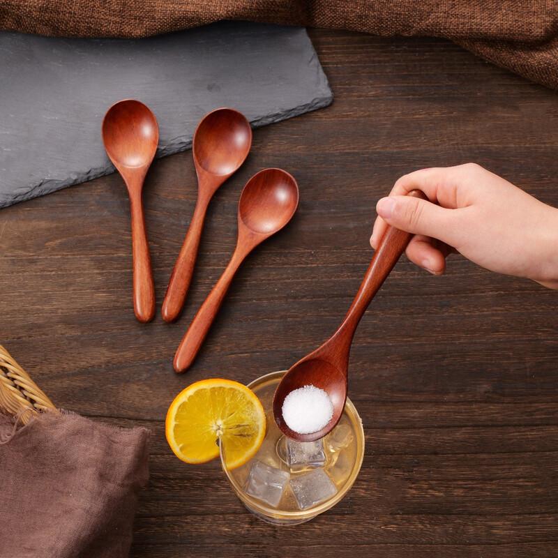 Japanese Style Wooden Soup Spoons - 2 Pack