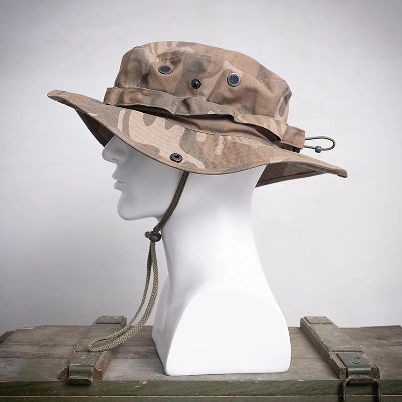 BEPAN Four Cluster Benny Hat M81 Woodland Outdoor Fisherman Hat Round Brimmed Hat