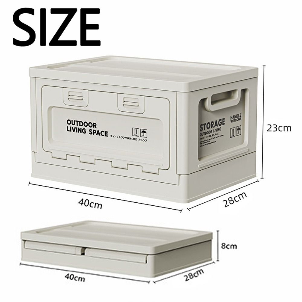 Collapsible Outdoor Sundries Storage Box 27L Foldable Trunk Organizer  Camping Equipment