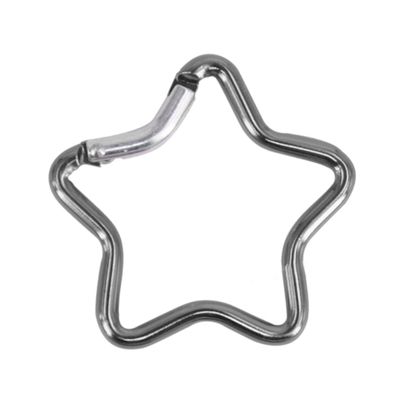 Carabiner Clip Star Shape Climbing Buckle Aluminum Alloy Heavy Duty Keyring Hook for Camping Fishing Hiking Traveling