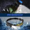 Head Led Light Sensor HeadLight USB Rechargeable Built-in Battery Flashlight Head Torch 5 Lighting Modes Waterproof Headlight