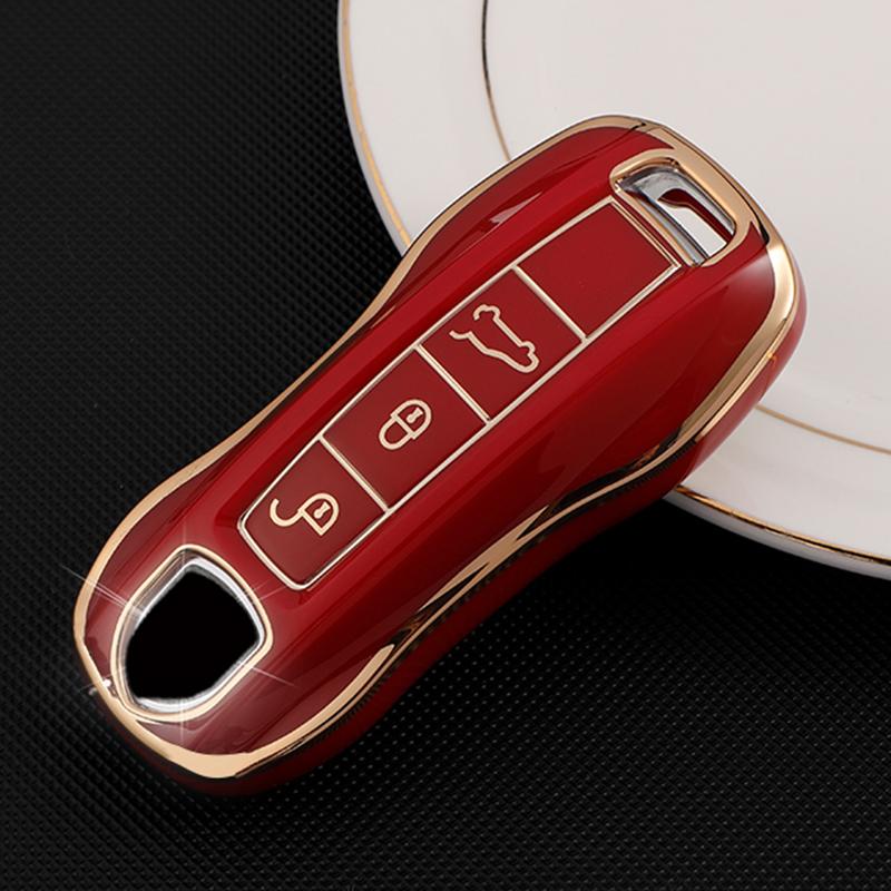 For Porsche Cayenne Macan Panamera 971 - Fits 4 Gts Turbo 4S Tpu Car Key Fob Case Keyless Protective Shell Keychain Accessories