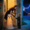 Halloween Decorations - Halloween Specter Candy Bowl Stand Decoration with LED Lights - Enchanting Specter Candy Holder for Front Door Porch Outdoor