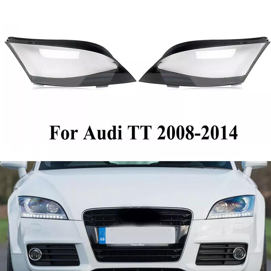 2PCS Headlight Headlamp Lens Cover Shell 8J0941029 8J0941030 For TT 2008-2014