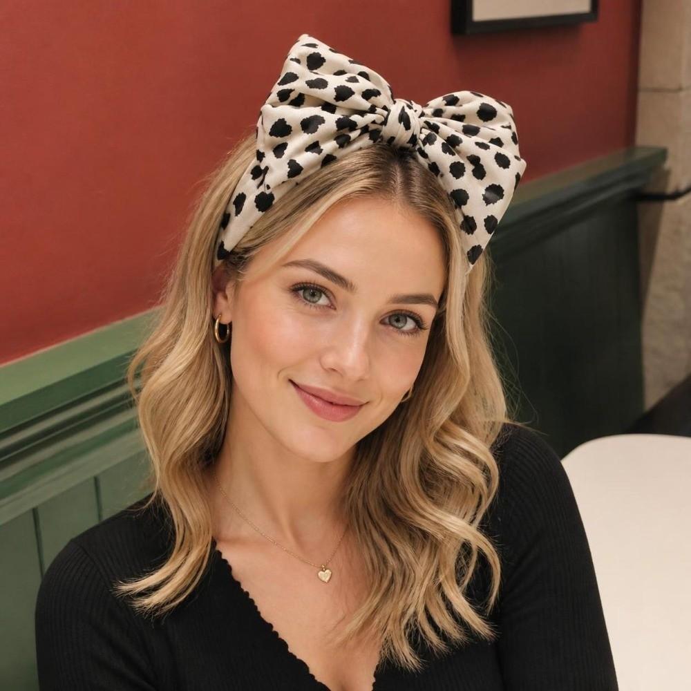 Heawear Bow Headband Multi Layer Large Bow Hairbands Vintage Bow Hair Clips Women