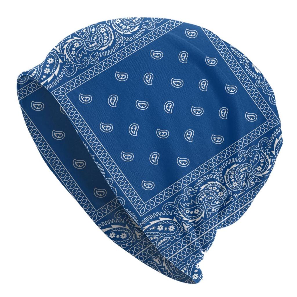 Custom Ethnic Bohemia Style Paisley Bandana Skullies Beanies Caps Streetwear Winter Warm Knitting Hat Adult Unisex Bonnet Hats