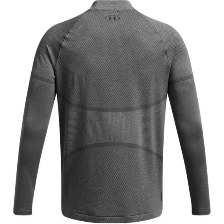 Under Armour Rush Seamless Mock Training Long Sleeve T-Shirt Men Tops Rhino-Gray 1379283-025