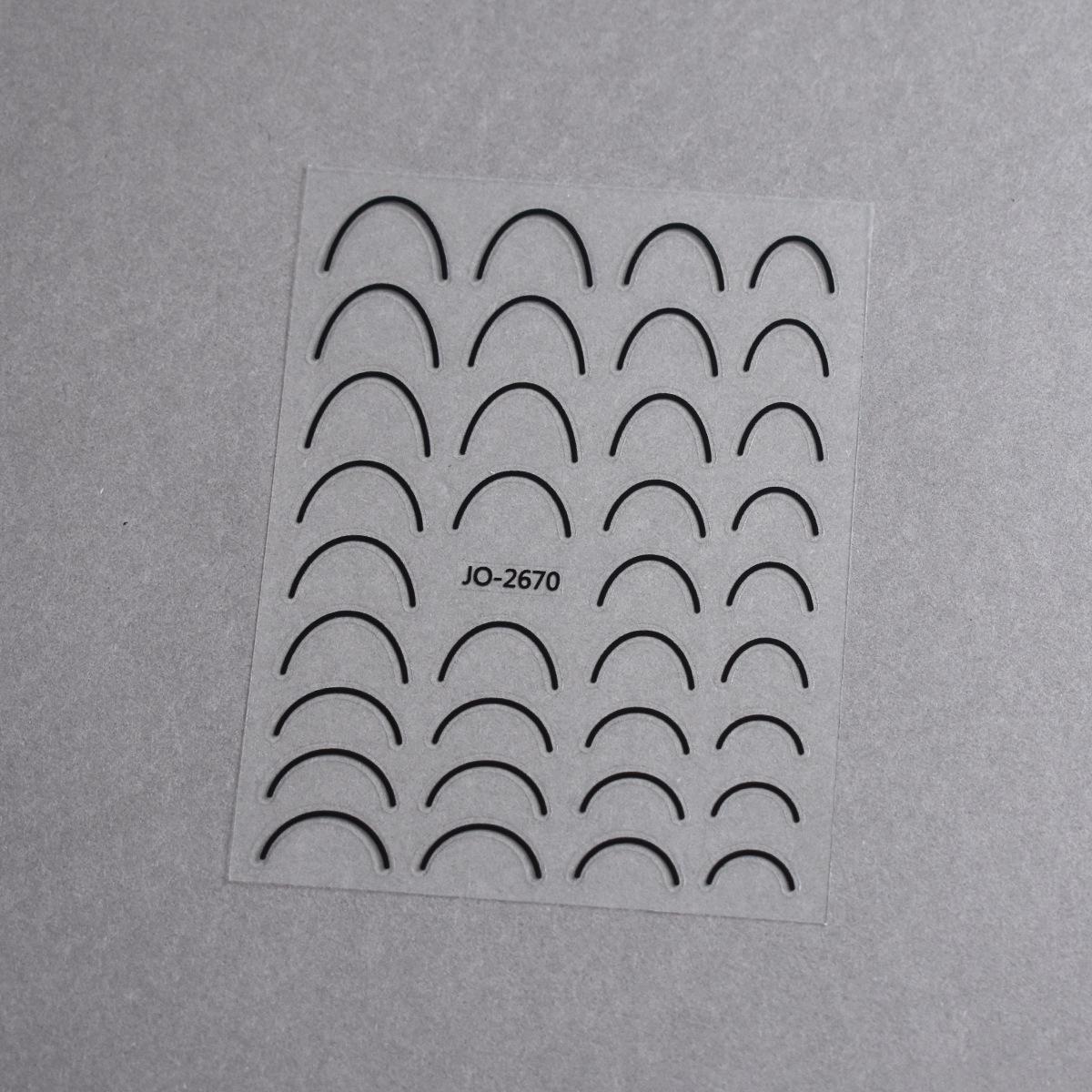 

Crescent Smile French Nail Art Stickers – Curved Line Decals
