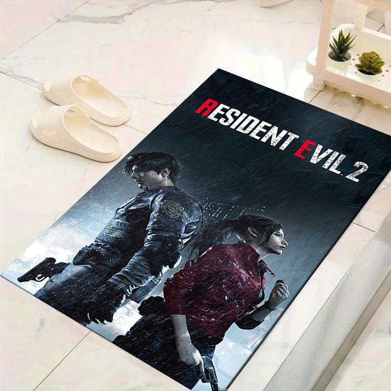 1Pc Resident Evil Remake Poster Rug, Office Carpet Indoor Outdoor Doormat, Non-Slip, Comfortable, Living, Christmas Halloween, Xmas Gift L1466