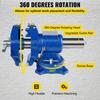 Multipurpose Vise 6-Inch Bench Vise 360-Degree Rotation Clamp On Vise with Swivel Base and Head Heavy Duty Multi-Jaw Vise for Clamping Fixing