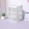 Desktop Storage Box with Drawers Multi Layers Transparent Multifunctional Stackable Desk Organizer