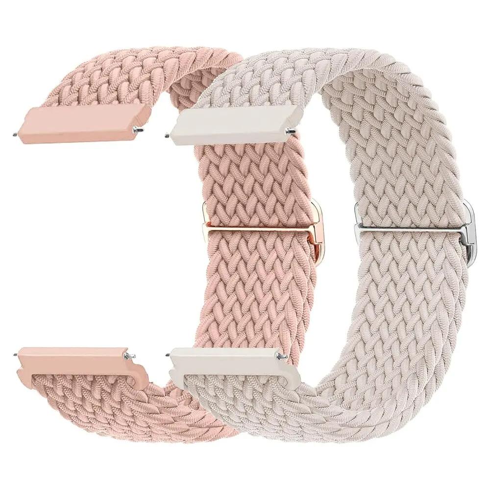 20 22mm Band For Samsung Galaxy Watch 7/6/5 pro/6 Classic/gear s3/active 2 Braided Solo loop bracelet for Huawei GT 2e 3 4 Strap