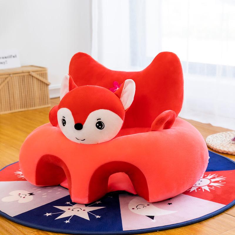 Cute Baby Sofa Support Seat Cover Plush Chair Learningto Sit Feeding Chair Comfortable Toddler Nest Puff Washable Without Filler