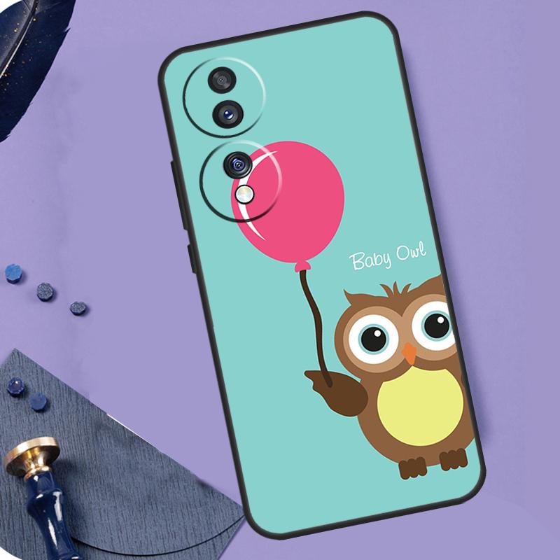 Cute Cartoon Owl Case For Honor X8b X9b X9a X8a X7a X6a X7 X8 X9 Cover For Honor Magic 6 5 Pro 50 70 90 Lite