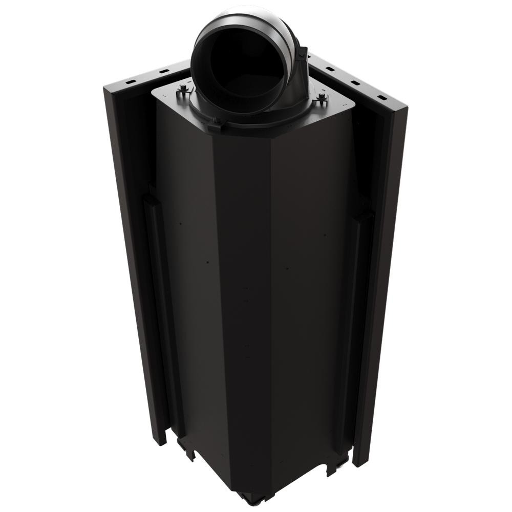 Steel fireplace KRATKI MBN left 10 kW Ø 200 black thermotec