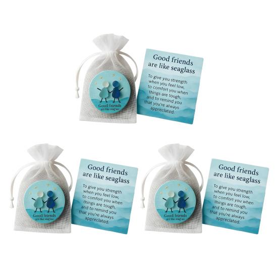 Good Friends Are Like Seaglass Keepsake Gift Sea Glass Art Pocket Hug Token