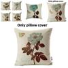 Nature Inspired Pillowcase With Flowers And Green Leaves For Home Decor And Couch Cushion