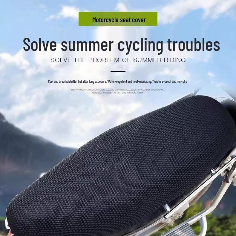 Universal 3D Mesh Seat Cover: Waterproof & Breathable, Sun & Rain Protection for Motorcycles and Electric Vehicles